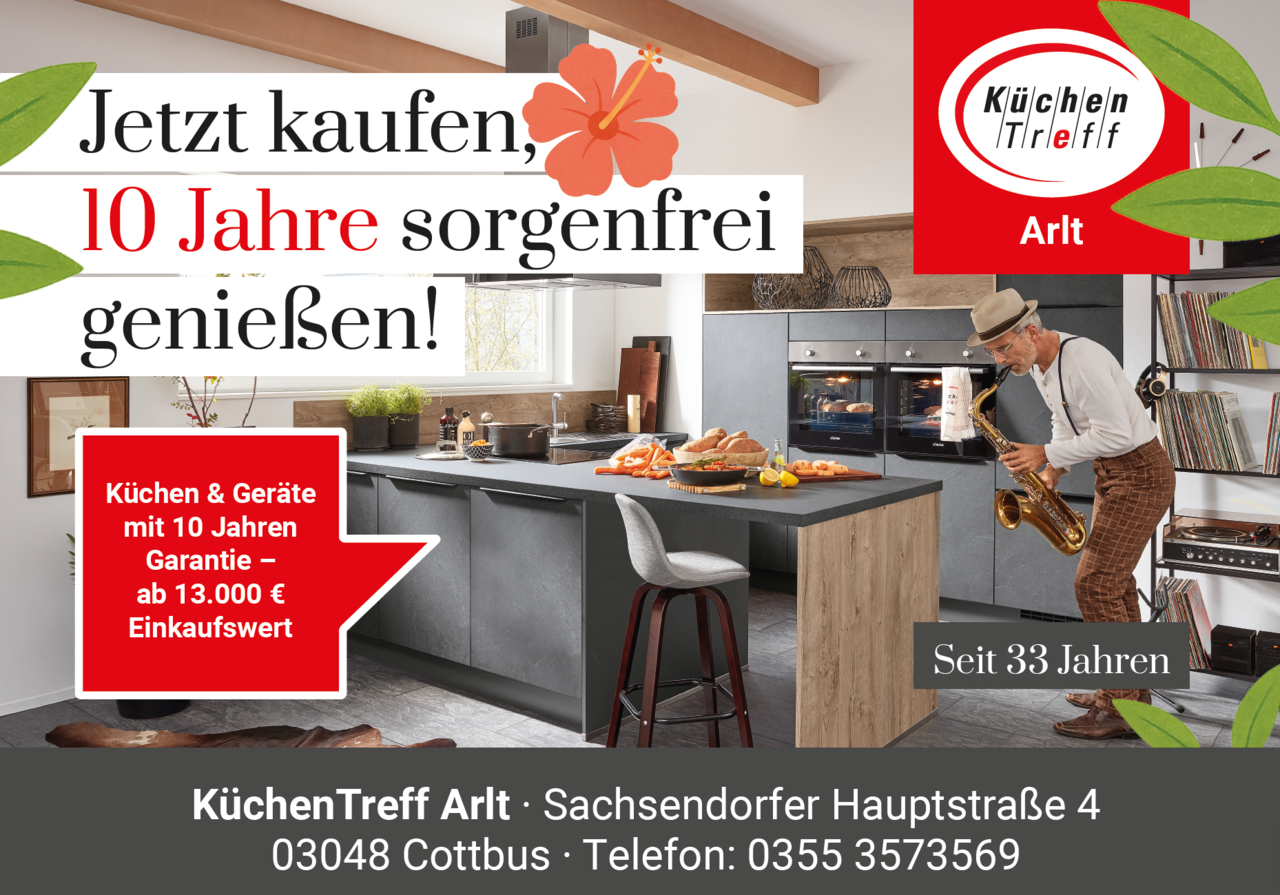 Großplakat von Küchentreff Arlt aus Cottbus.