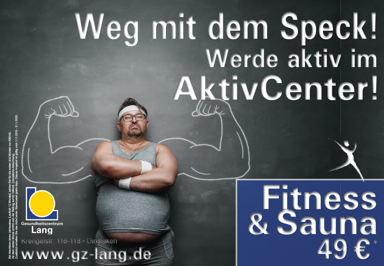 Plakatmotiv vom Gesundheitszentrum Lang in Dinslaken – Außenwerbung erfolgreich umgesetzt mit Plakat-verkauft.de.