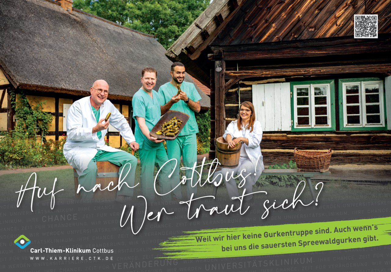 Großplakat des Carl-Thiem-Klinikums Cottbus. Plakatwerbung über Plakat-verkauft.de buchen.