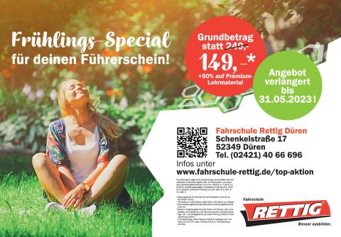 Plakatmotiv für Außenwerbung von Fahrschule Rettig aus Dueren