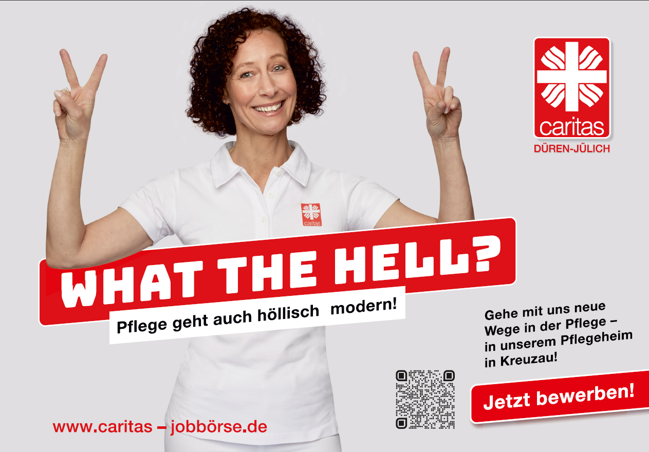 Plakatmotiv der Caritas in Düren – Außenwerbung für soziale Projekte mit Plakat-verkauft.de.