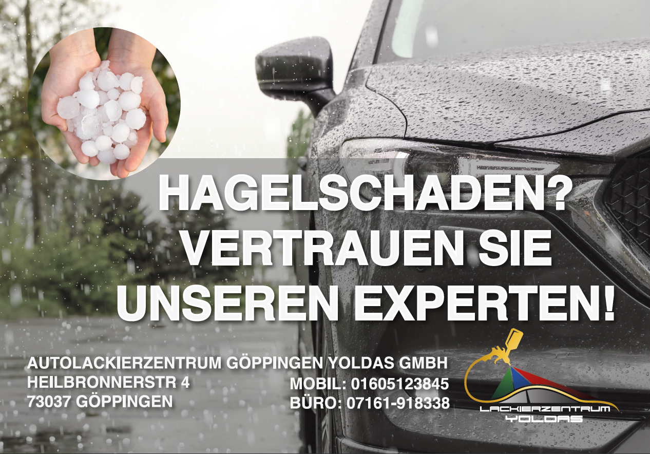 Plakatmotiv vom Autolackierzentrum Yoldas in Göppingen – Werkstattwerbung mit Plakat-verkauft.de.