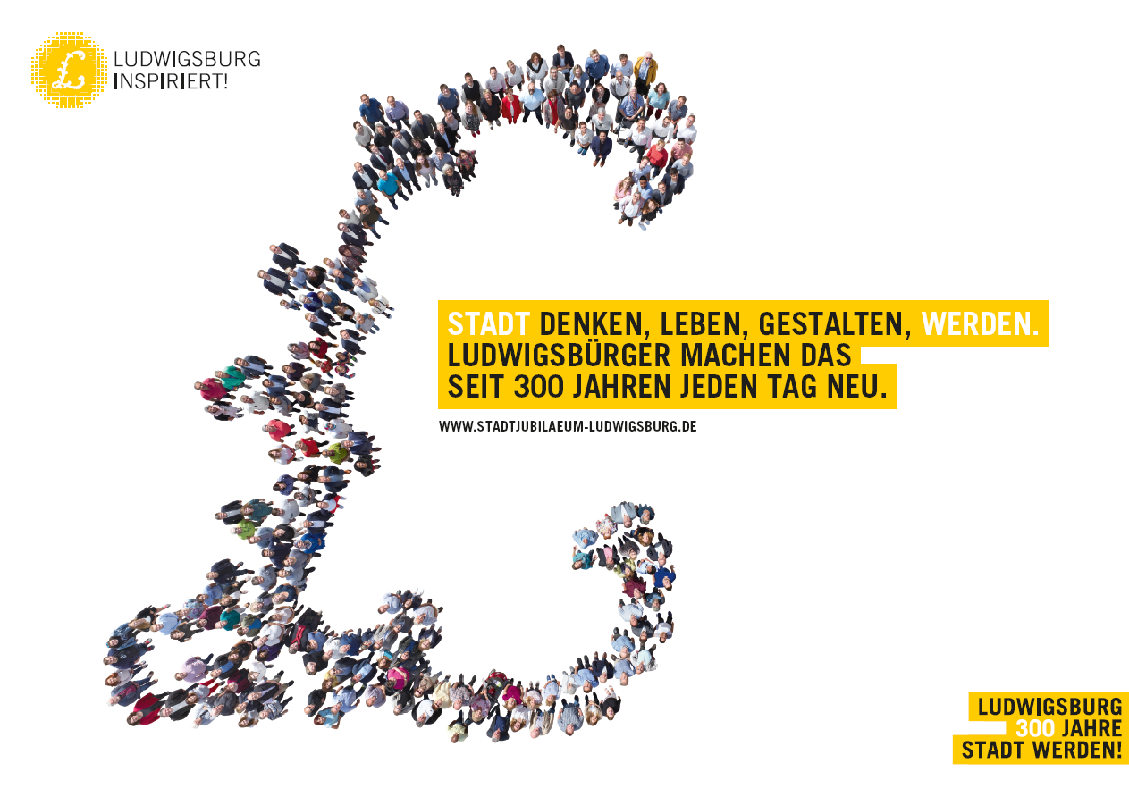 Plakatmotiv der Stadt Ludwigsburg – kommunale Außenwerbung umgesetzt mit Plakat-verkauft.de.